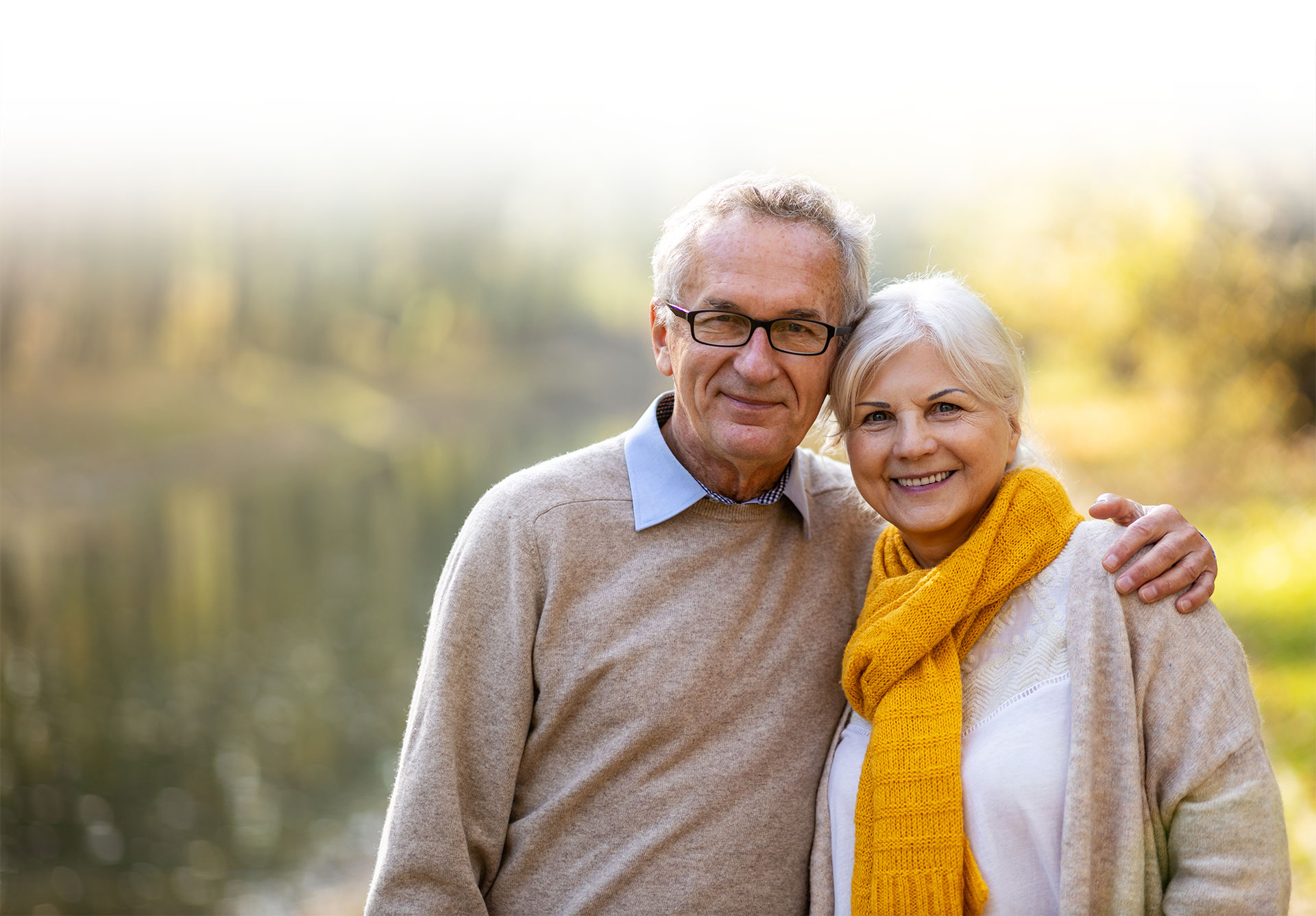 elderly man woman couple